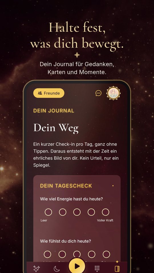 Halte fest, was dich bewegt.
